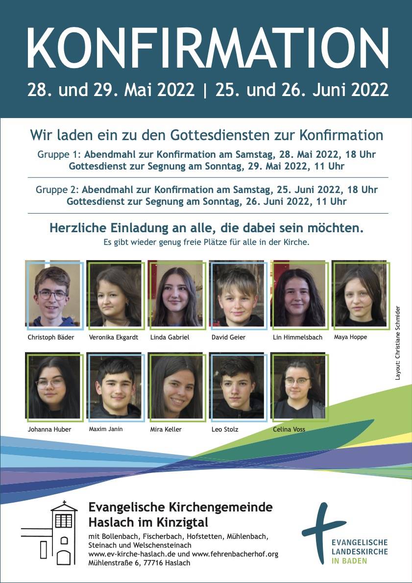 Quelle: Ev. Pfarramt Haslach, Ev. Pfarramt Haslach, Ev. Pfarramt Haslach